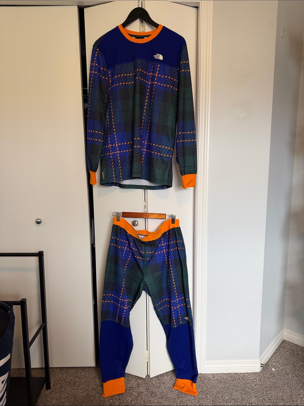 The North Face Blue, Green & Orange Plaid pyjamas set